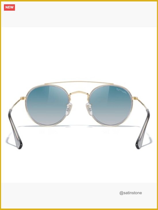 Double Bridge Round Polarized Sunglasses - UV400 Retro Metal Frame Unisex Sun main image 7